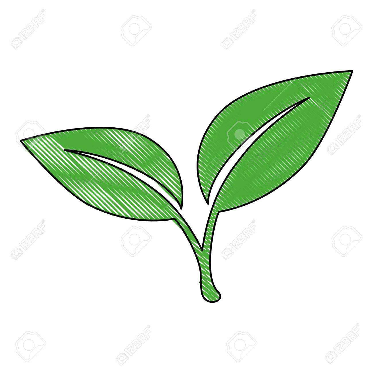 stem with leaves icon